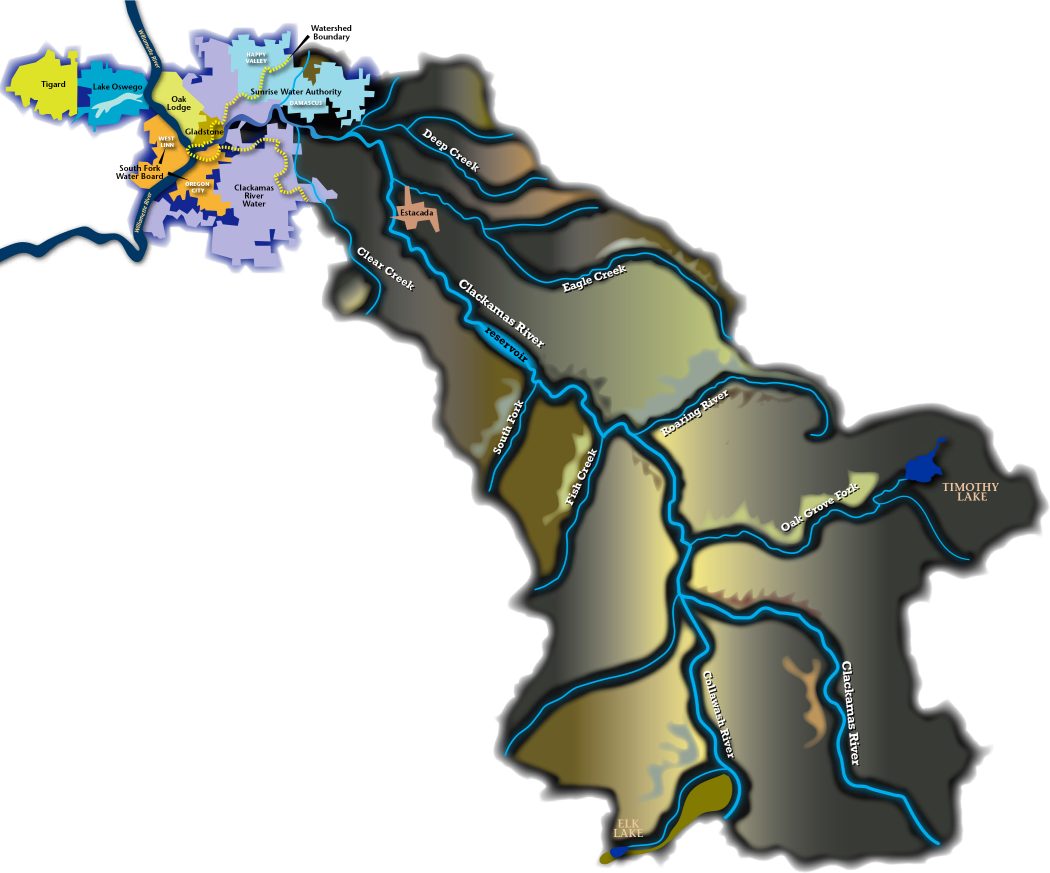 Clackamas River Watershed map